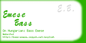 emese bass business card